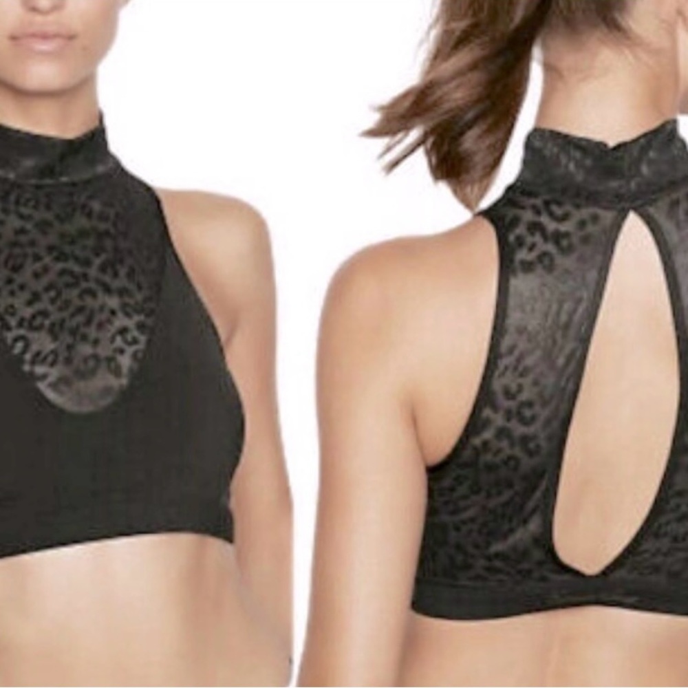 Victoria’s Secret Crop Top Mock Neck Sports Bra, NWT